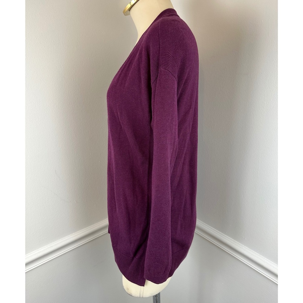 Talbots Purple V-Neck Button Front Girlfriend Car… - image 4